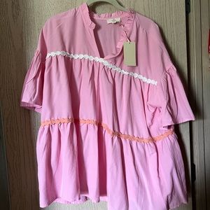 NWT XL Entro Pink Blouse